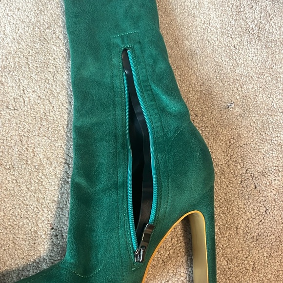 Green Knee High Boots - Picture 8 of 8